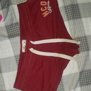 Hollister Medium Maroon Booty Sweat Shorts